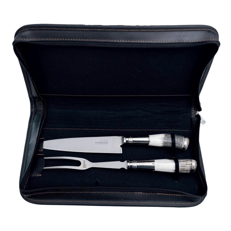 Juego Parillero con Estuche De Cuero