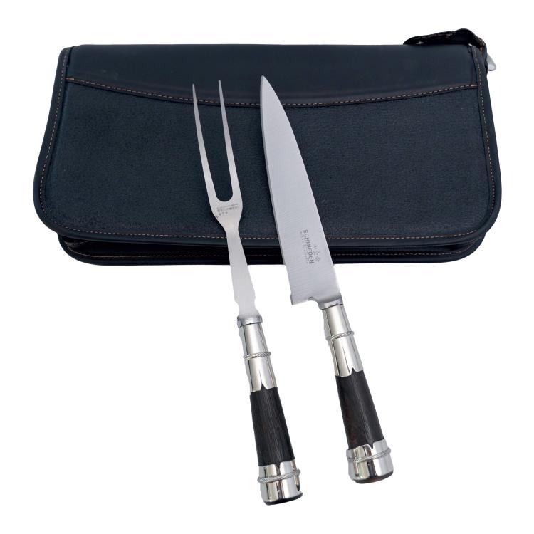 Juego Parillero con Estuche De Cuero